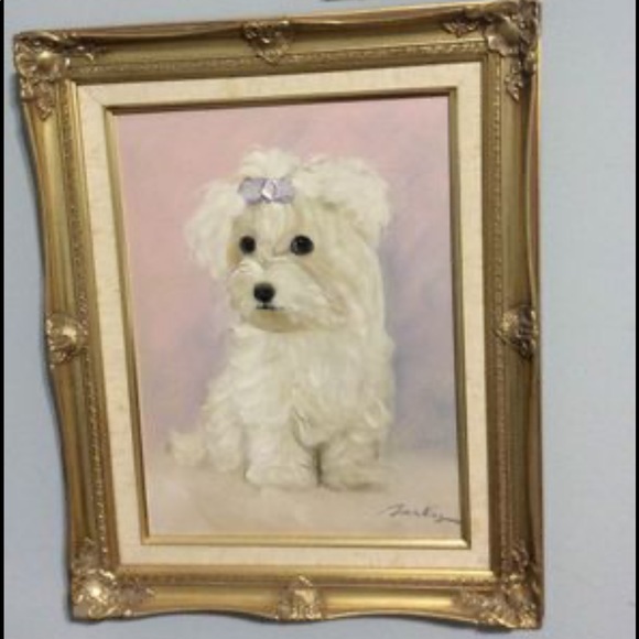 Painting Puppy Dog 21 x 17 - Picture 4 of 11